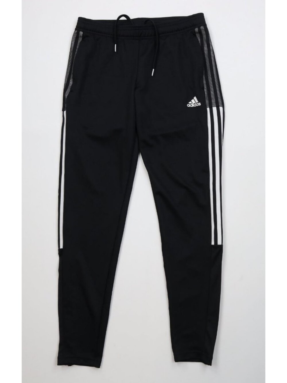 Vintage Y2K Adidas Mens Small Striped Tapered Leg Running Soccer Warm Up Pants